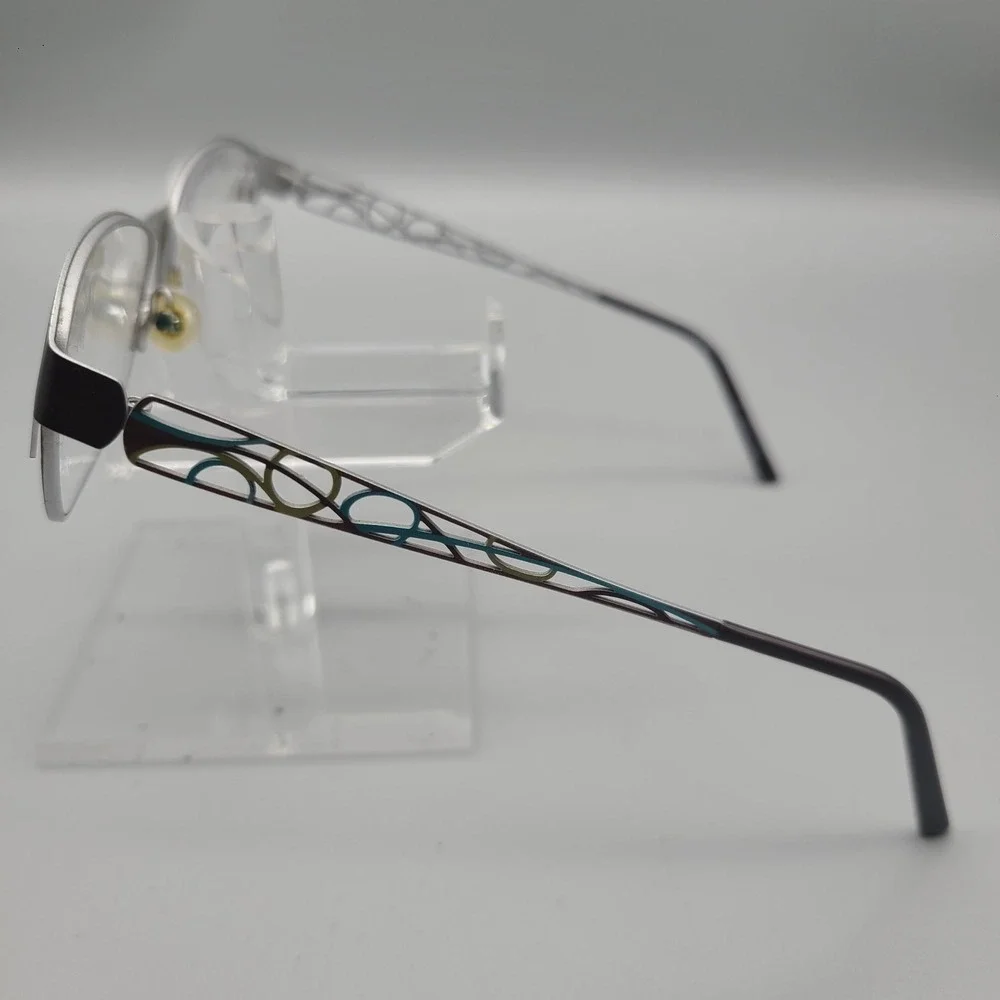 Wittnauer Hazel Brown Rectangular Eyeglass Frames Filigree Temples 52-14-135